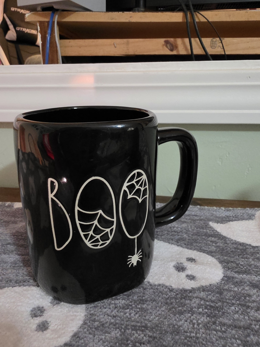 Black Rae Dunn Boo Coffee Mug